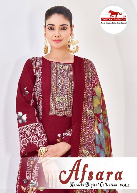 Afsana Vol 2 By Chetak Cotton Printed Dress Material Wholesale Online
